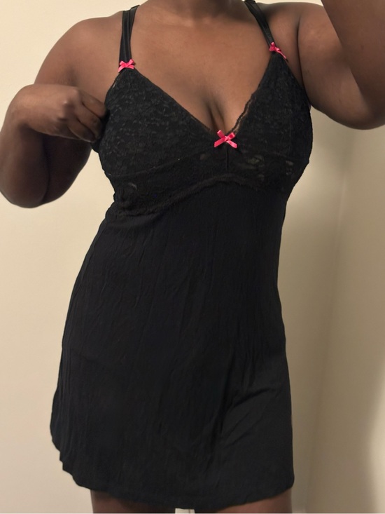 La SENZA Other - La SENZA Black Badydoll Dress/Top with Pink Lace Details